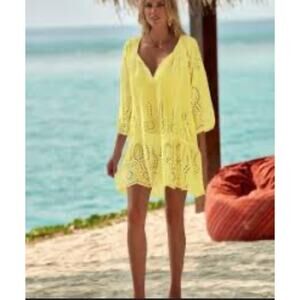 Melissa Odabash - Ashley Lemon Short Caftan - XL (NWT)
